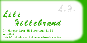 lili hillebrand business card